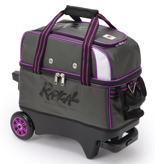 BR220-Gray ラディカル コンパクト・ダブルローラー ボウリングバック