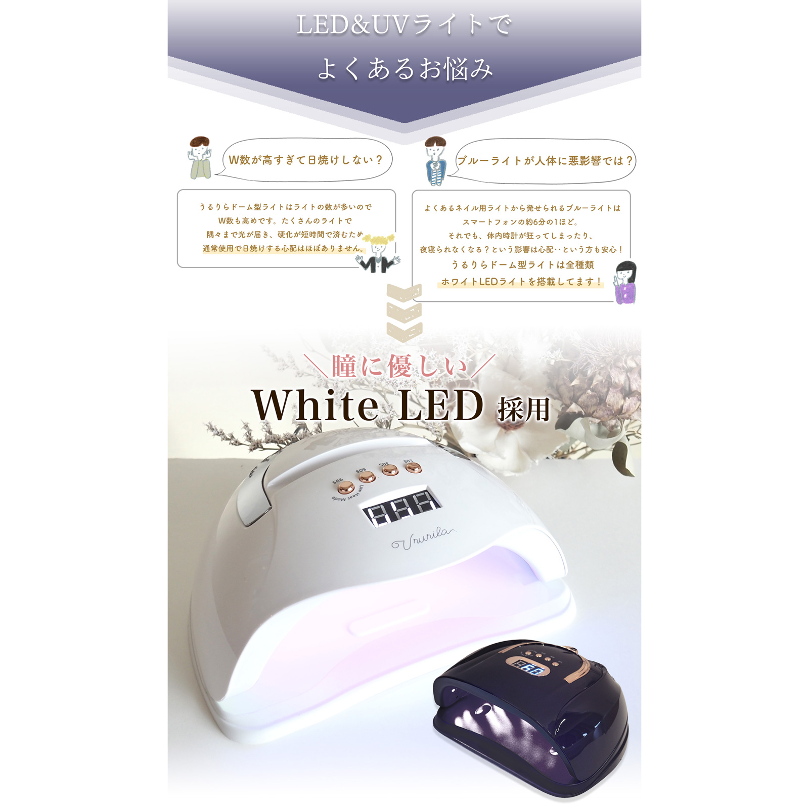 ジェルネイル ライト ネイルライト LED UVライト プロ ジェルネイル