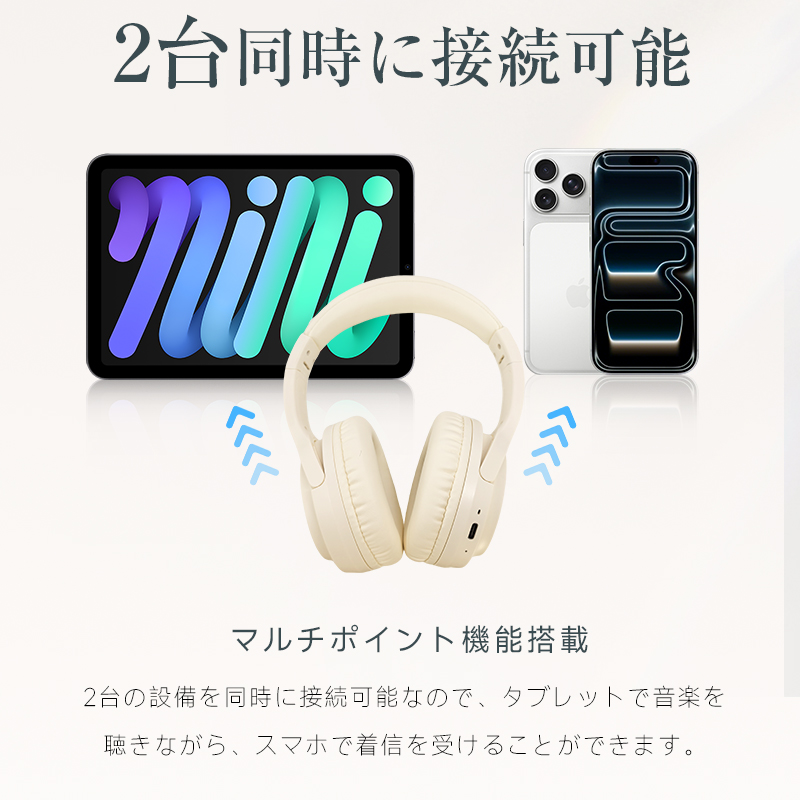 明誠 ワイヤレスヘッドホン イヤホン ヘッドセット Bluetooth6.1