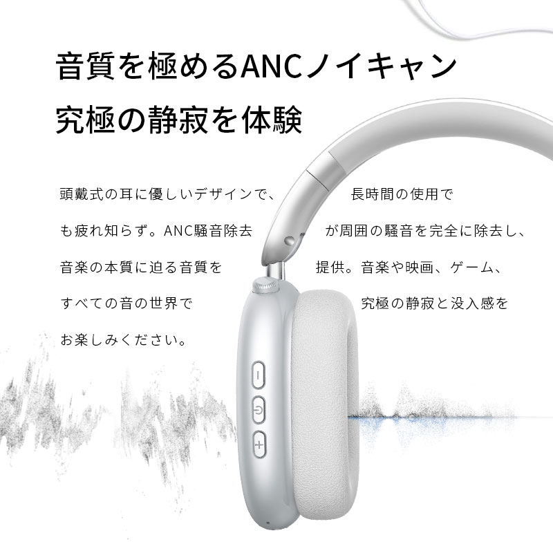 明誠 ワイヤレスヘッドホン 2026最新 ANCノイズキャンセリング ヘッド