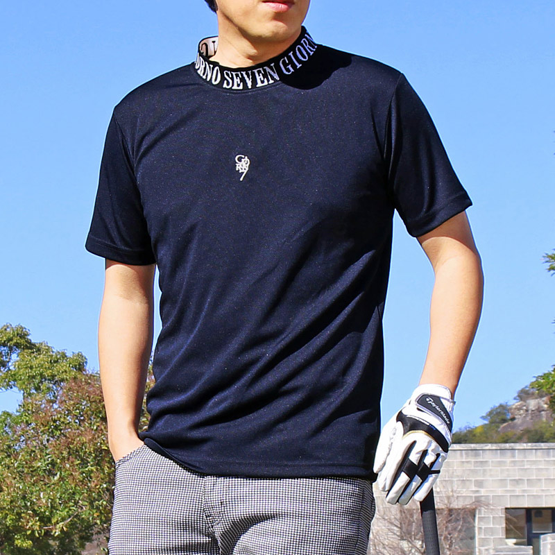 ゴルフウェア モックネックシャツ メンズ ハイネック GIORNO SEVEN