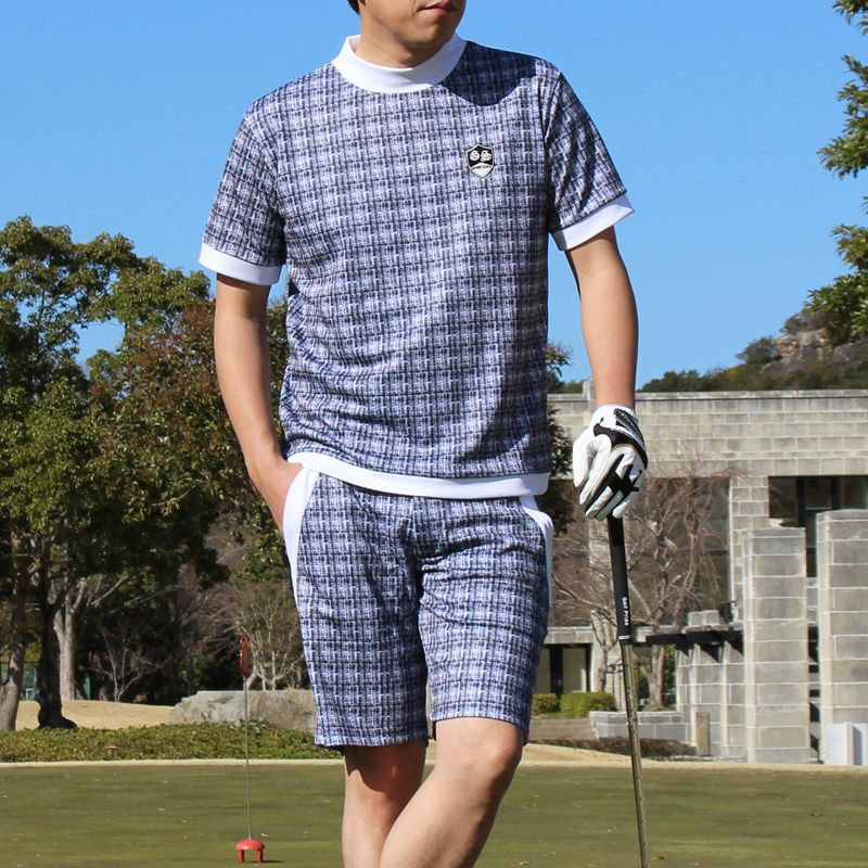 ゴルフウェア セットアップ 上下 メンズ モックネックシャツ GIORNO