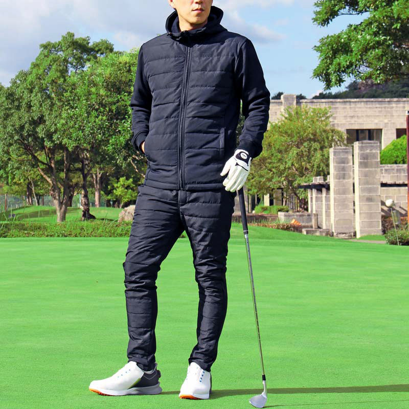 ゴルフウェア セットアップ メンズ 上下セット ダウンジャケット