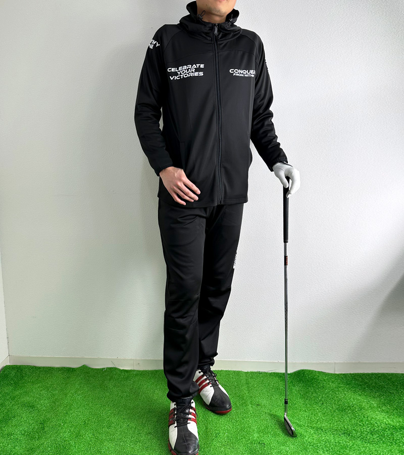 ゴルフ ジャージ メンズ 上下セットアップ ストレッチ ジップアップ