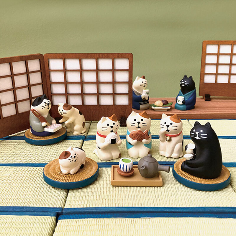 DECOLE（デコレ） concombre コンコンブル 毛づくろい猫 置物