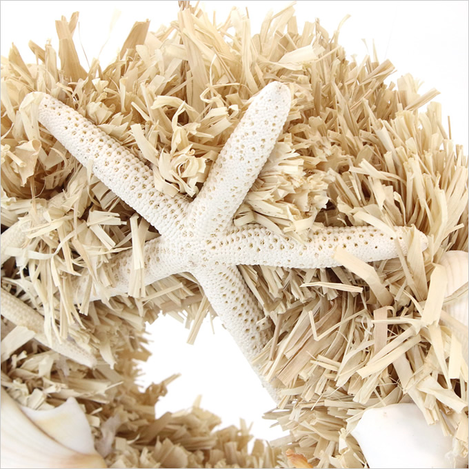 ハワイアン雑貨 ラフィア リース 吊るし オーナメント ガーランド