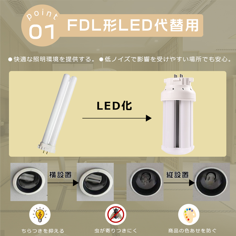 LEDコンパクト蛍光灯 FDL13EX FDL13EX-N FDL13EXN FDL13形 13W型 口金