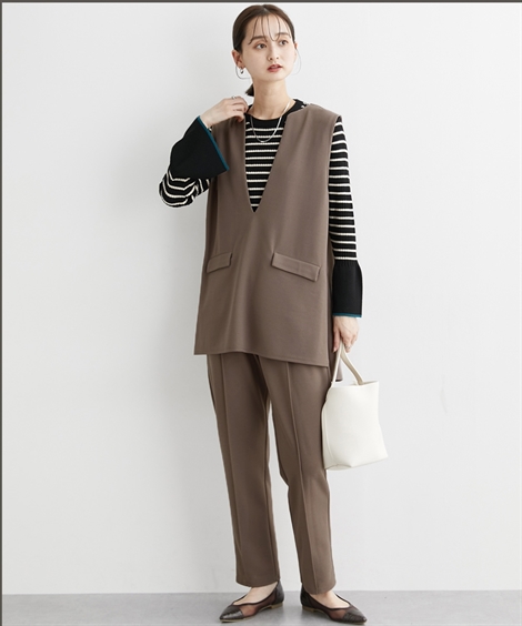 ニッセン（nissen） トップス セットアップ ベスト パンツ レディース