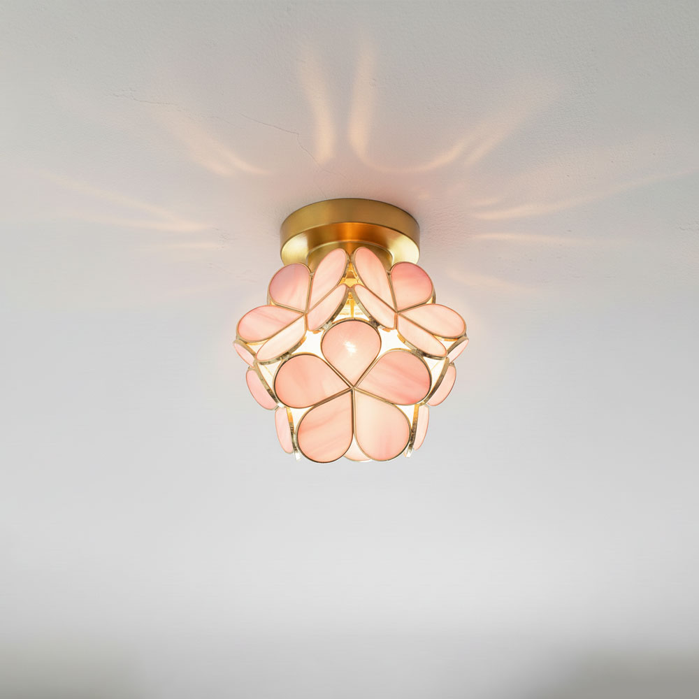 NISSIN LUX シーリングライト おしゃれ 北欧 led対応 北欧 ガラス 桜