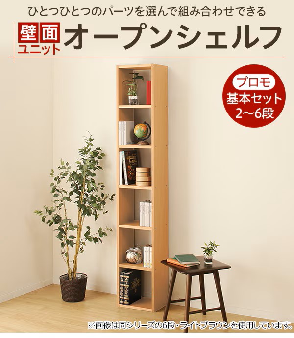 ニトリ（NITORI） 壁面ユニットオープンシェルフ(基本セット プロモLBR
