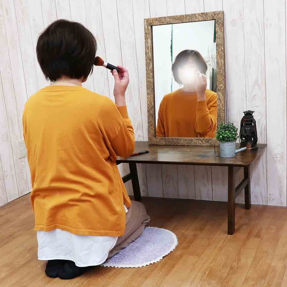 ウォールミラー 鏡 壁掛け ミラー 45 × 75 縦 横 アンティーク 日本製