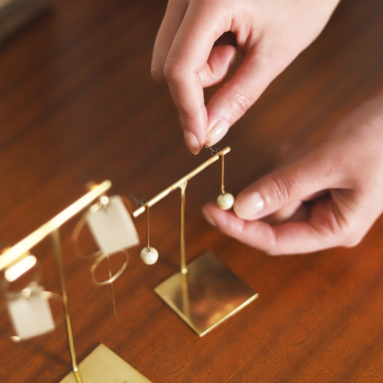 アクセサリースタンド S 真鍮 BRASS おしゃれ ピアススタンド 収納