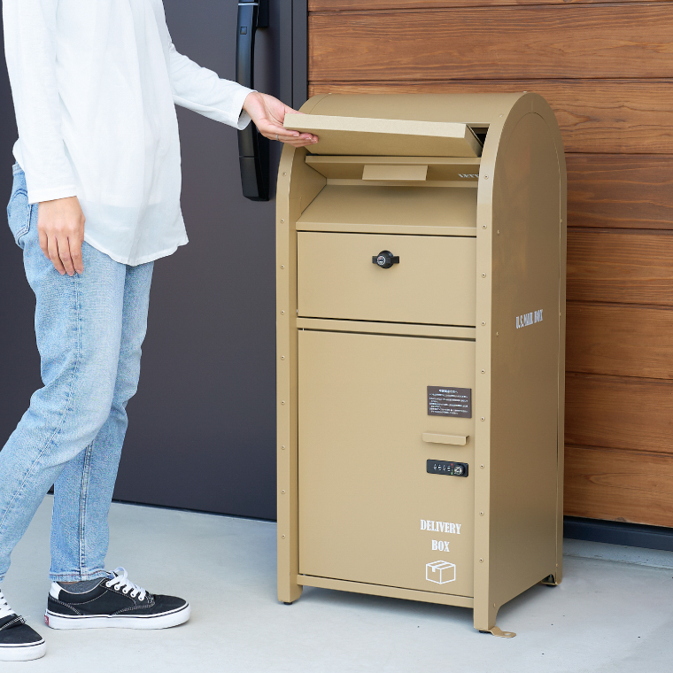 宅配ボックス 戸建て ポスト一体型 後付け 大型 大容量 2段 セト
