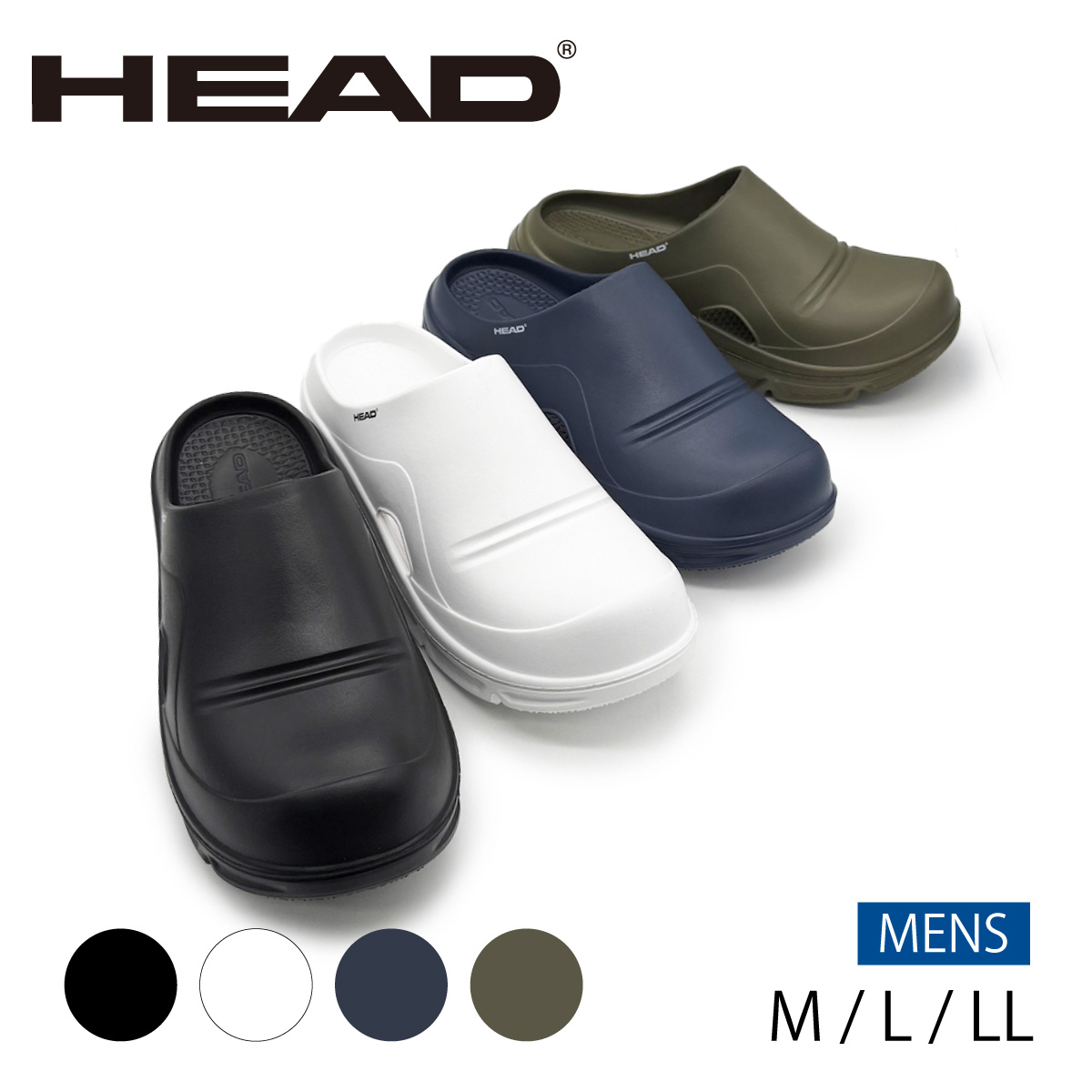 HEAD（ヘッド） メンズ サンダル クロッグ リカバリーサンダル 軽量