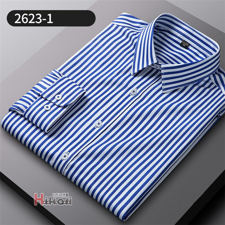 ストライプシャツ メンズ 長袖シャツ ワイシャツ カジュアルシャツ