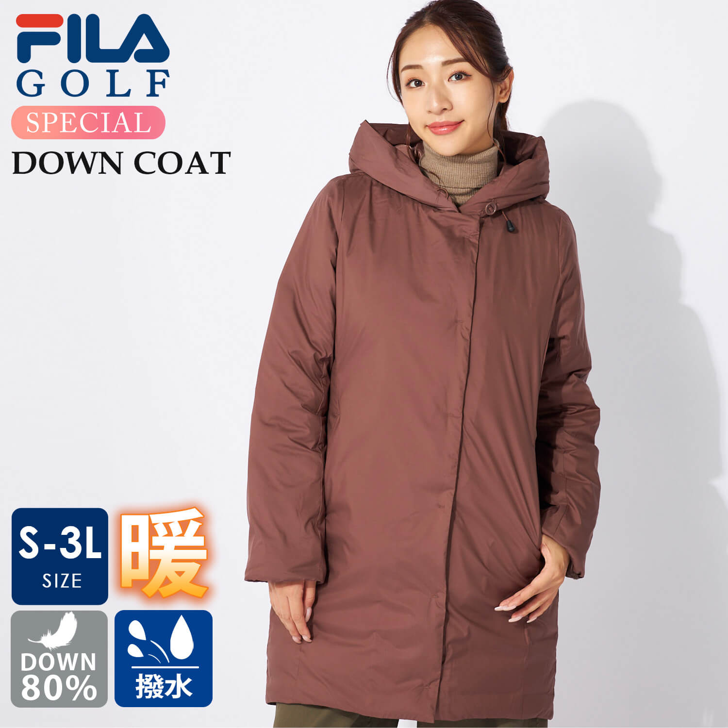 FILA GOLF 特価 フィラゴルフ ダウンジャケット レディース S M L LL