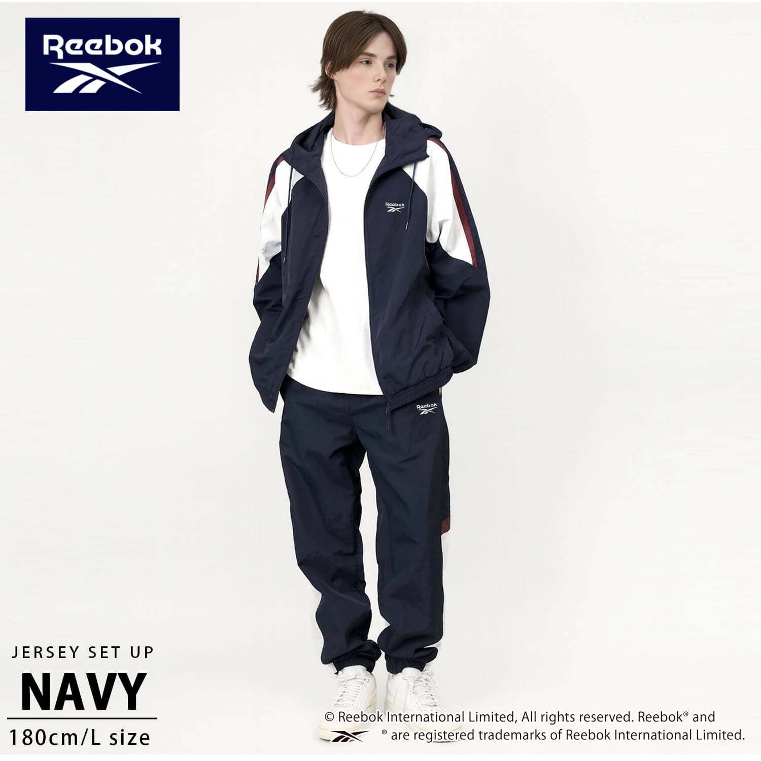 Reebok（リーボック） 特価 P5倍 ウインドブレーカー 上下セット 裏