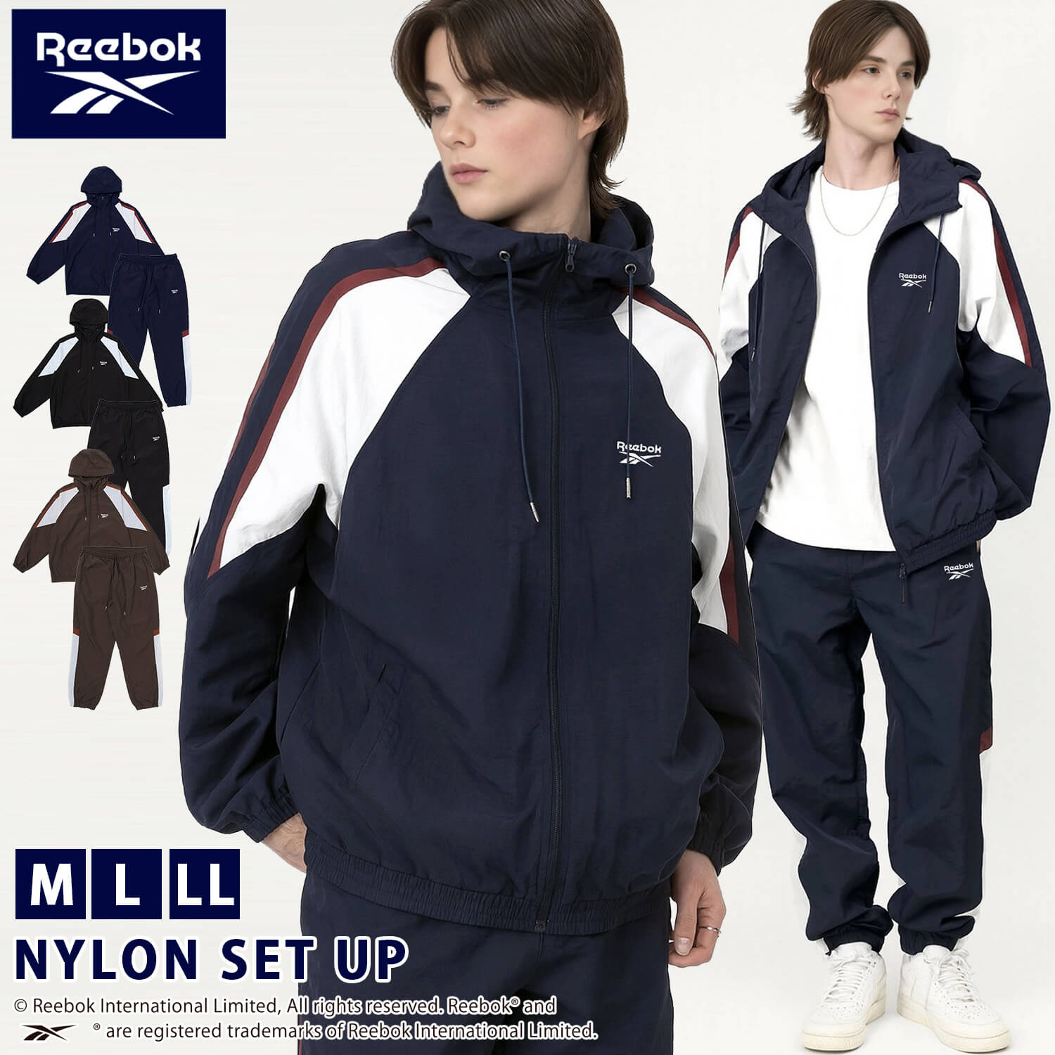 Reebok（リーボック） 特価 一部予約 メンズ ウインドブレーカー 上下