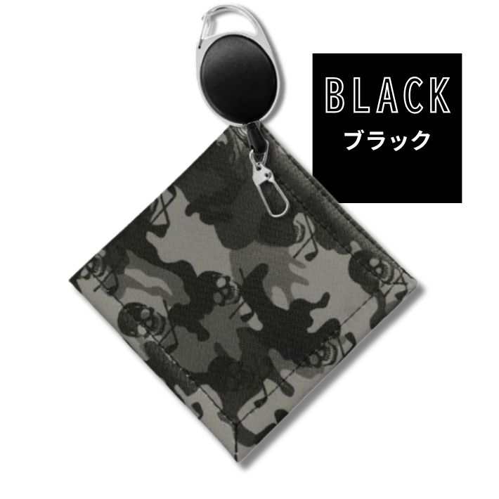 ゴルフ ボール 拭き タオル マイクロファイバー カラビナ ワイヤー