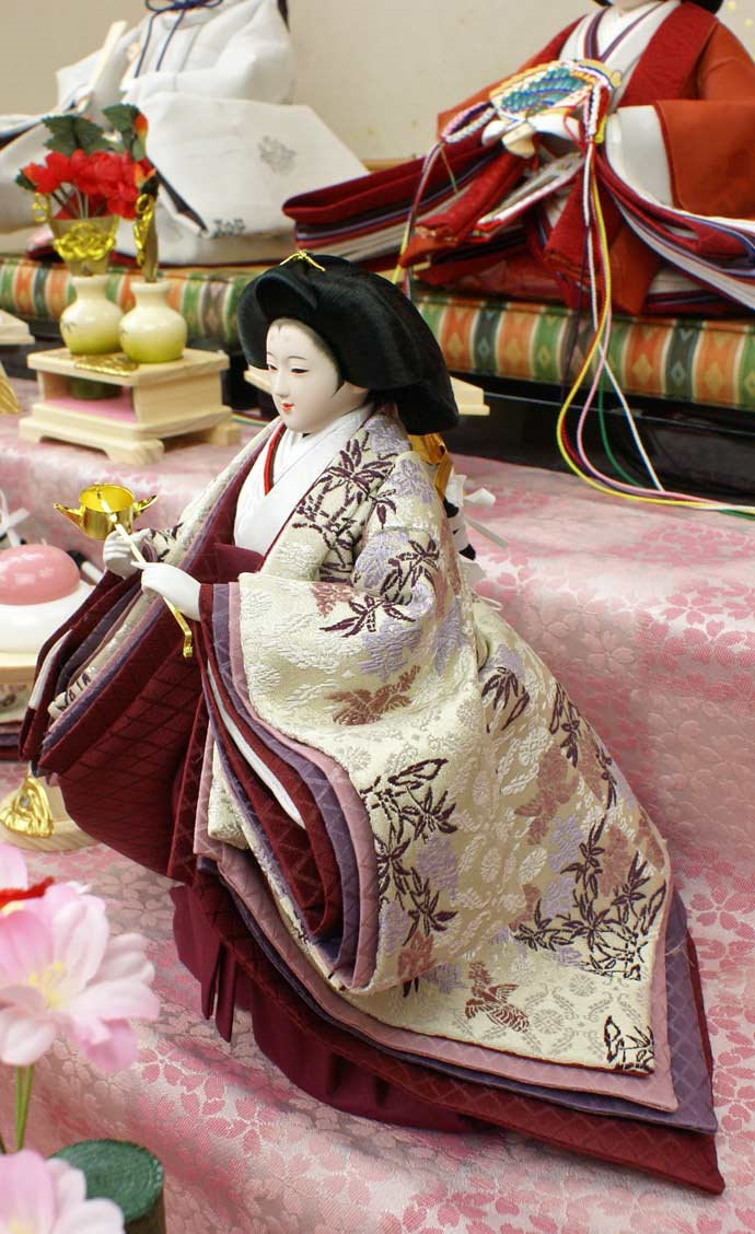 雛人形 ひな人形 三段飾り （三人官女付） 東玉作 「優雅雛」 衣装着
