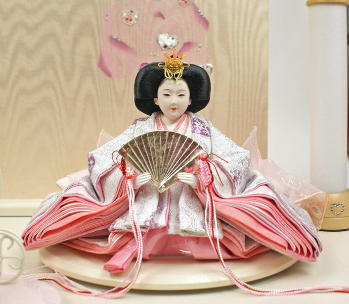 雛人形 ひな人形 親王飾り 限定 おしゃれ雛人形 衣装着十二単 （ハート