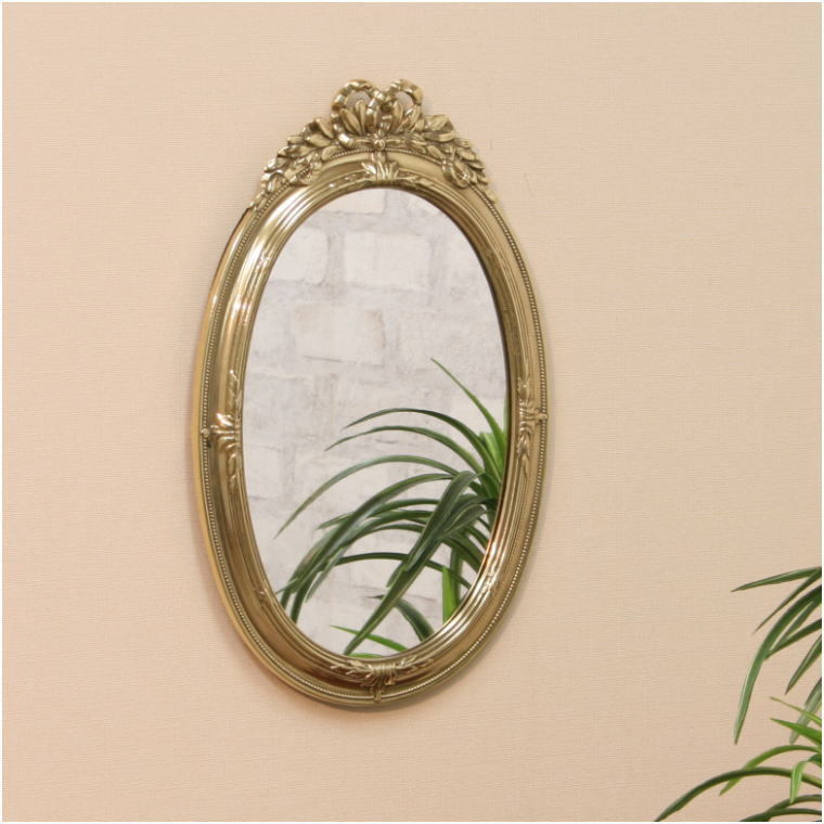 st622p 光沢仕上げアンティークミラー 真鍮製アンティークゴールド