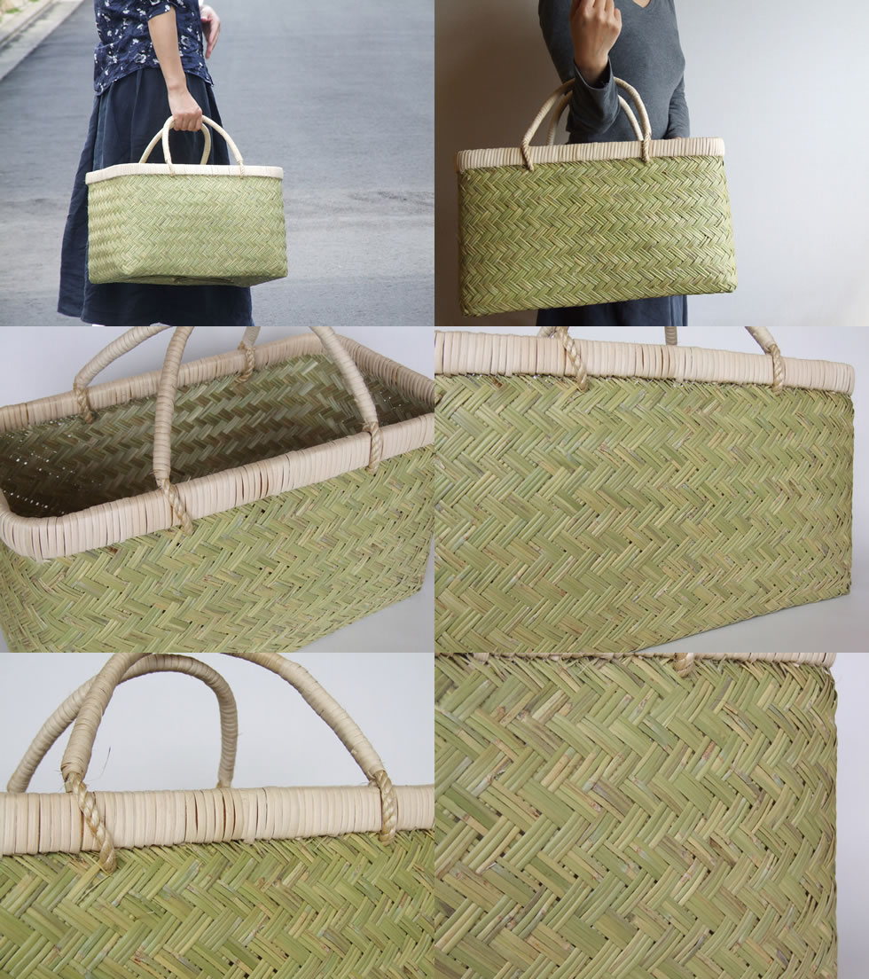 岩手県鳥越地区の竹細工 岩手県二戸 鳥越竹細工 スズ竹 市場かご 尺四