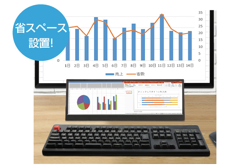 14型バータイプ液晶モニター LCD14HCV-IPSW 箱潰れ品 : NETの穴場Omix2