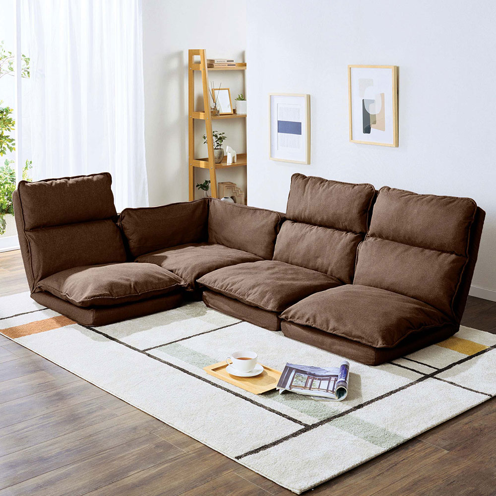 iellio ローソファー 3人掛け こたつ ハイバック 洗える ソファー