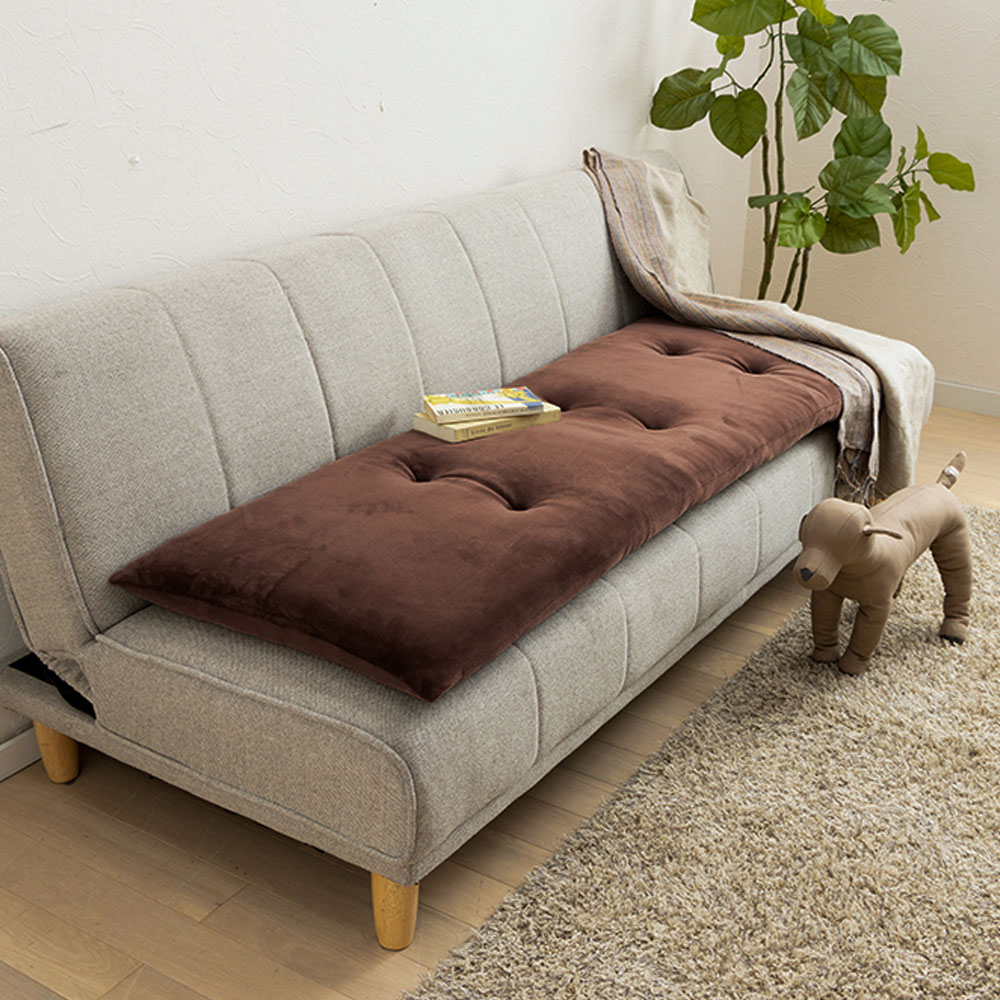 iellio 長座布団 座布団 ソファパッド 2人掛け マイクロ素材 抗菌防臭