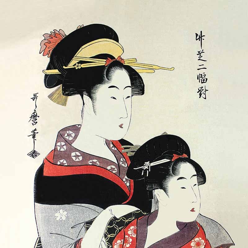 ハンカチ 喜多川歌麿 (No.20~NO.40) マイクロファイバー製