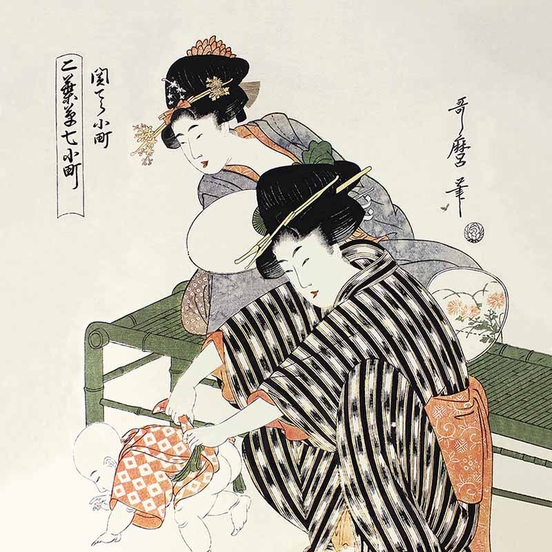 ハンカチ 喜多川歌麿 (No.20~NO.40) マイクロファイバー製