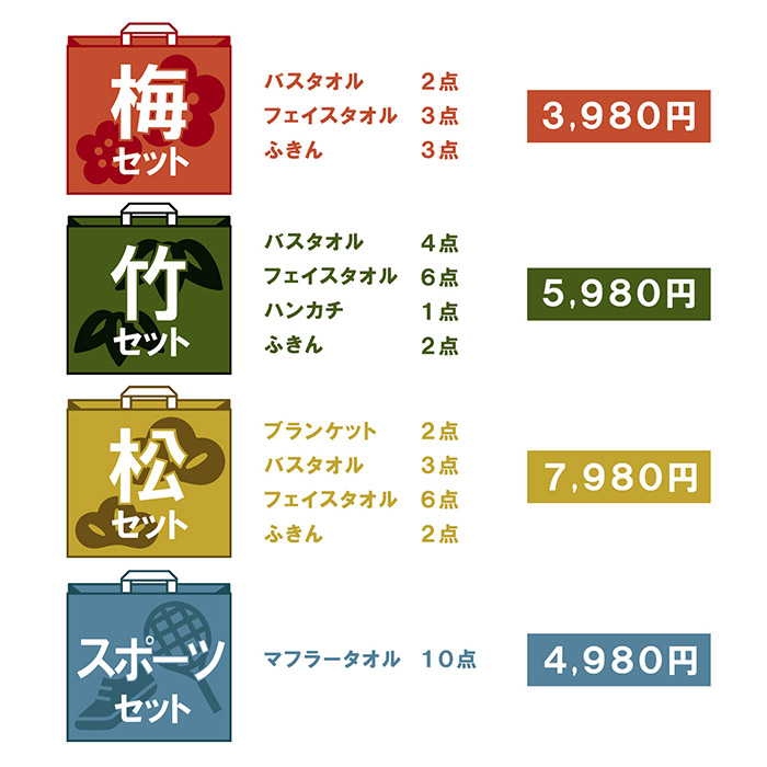 今治タオル（imabari towel） タオル 福袋 ＜スポーツセット＞ 10点