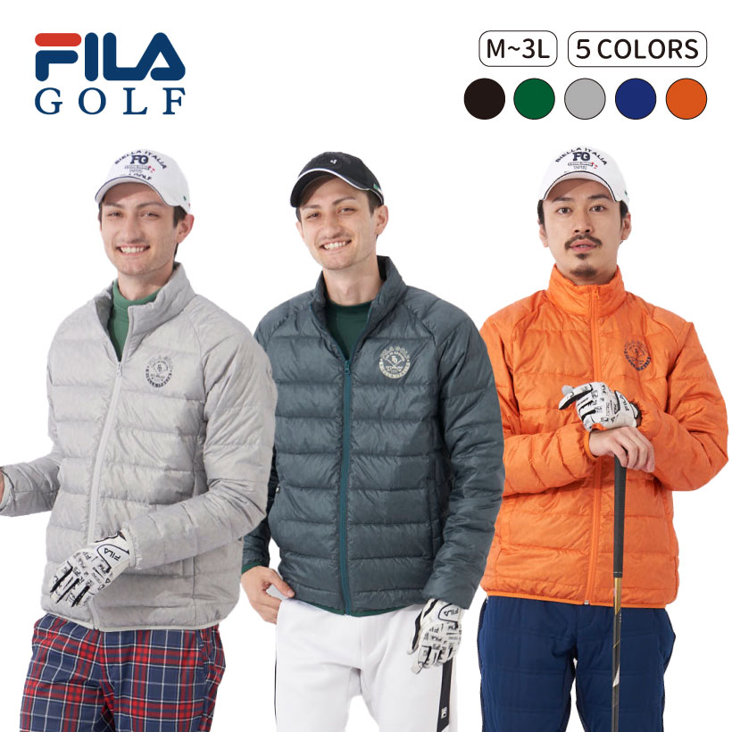 FILA（フィラ） メンズ ライトダウン ジャケット アウター 撥水加工