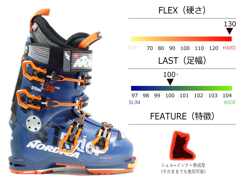 17-18 NORDICA STRIDER 130 PRO DYN [23.5cm足幅100mm幅]ノルディカ
