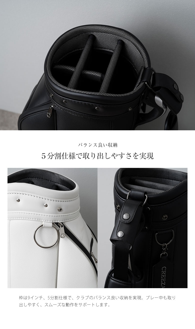 CREEZAN GOLF キャディバッグ ゴルフバッグ ゴルフ 46インチ 対応 自立