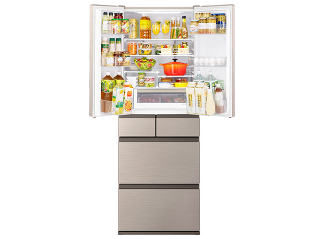 日立（HITACHI） 冷蔵庫(401〜500L) ライトゴールド （485L・フレンチ