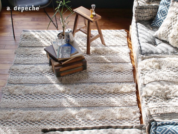 a.depeche（アデペシュ） ラグ インド綿 『BMS ラグ マック ホワイト