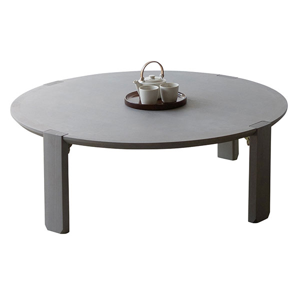 EMOOR（エムール） 折りたたみ テーブル 卓袱台 ちゃぶ台 円形 丸型