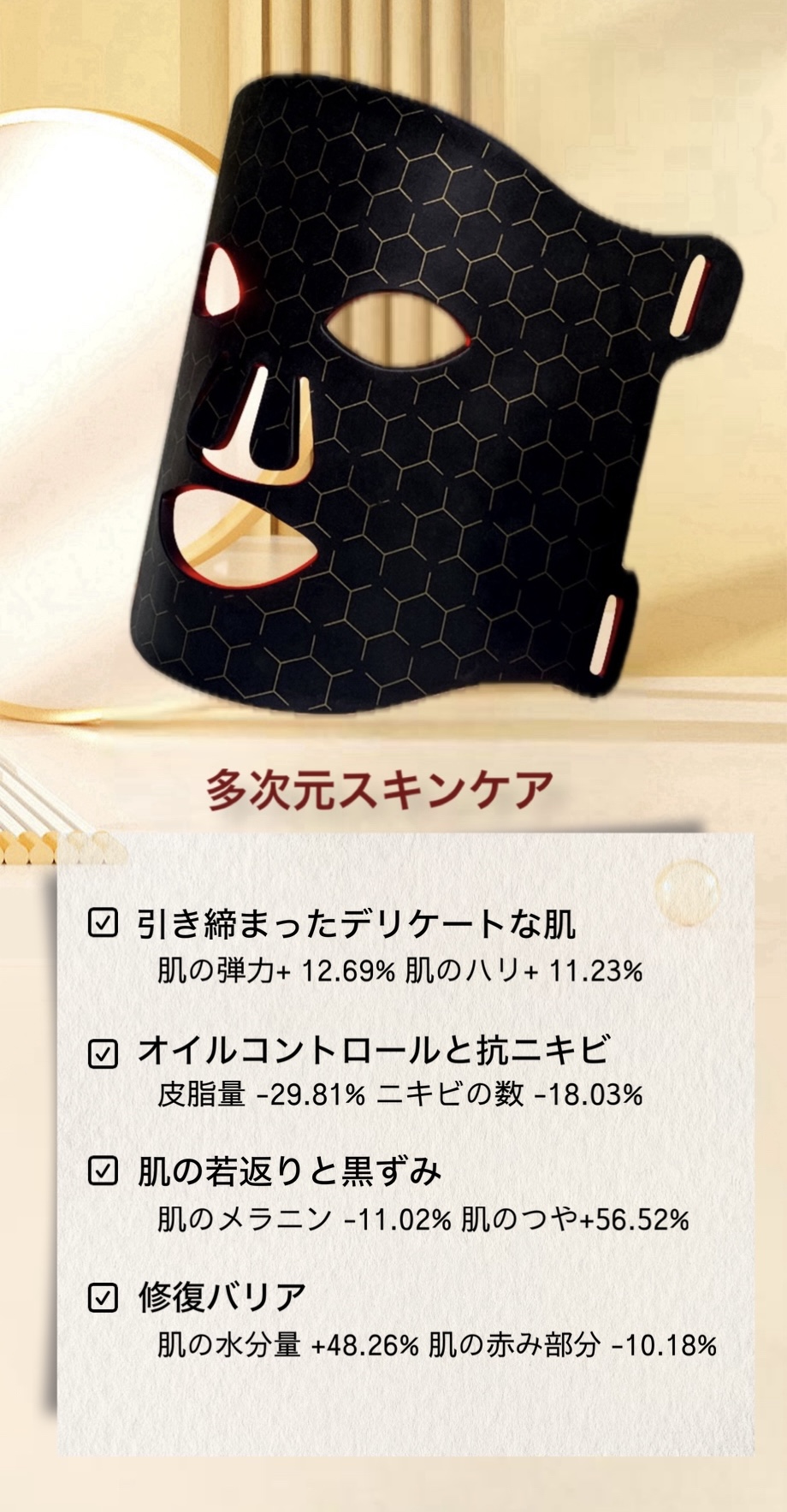 最大1年3ヶ月保証】美顔器 マスク 7色LED 自宅エステでプロ仕様毛穴