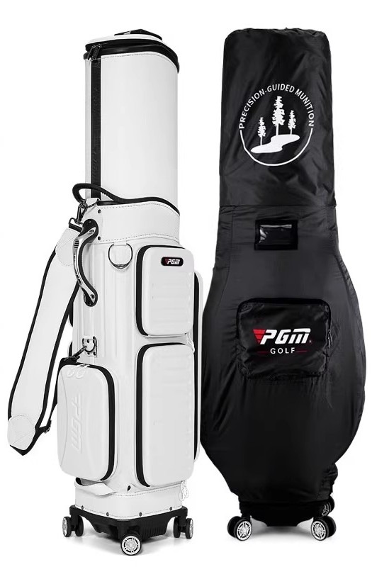 PGM 全身ハードシェル ゴルフバッグ男女兼用伸縮キャディバッグ四輪