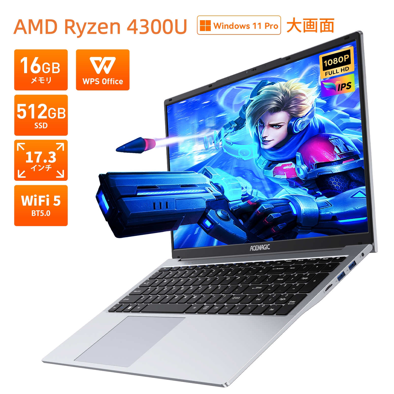 新品 ノートパソコン ノートPC AMD Ryzen 4300 4C/4T 16GB DDR4(64GB