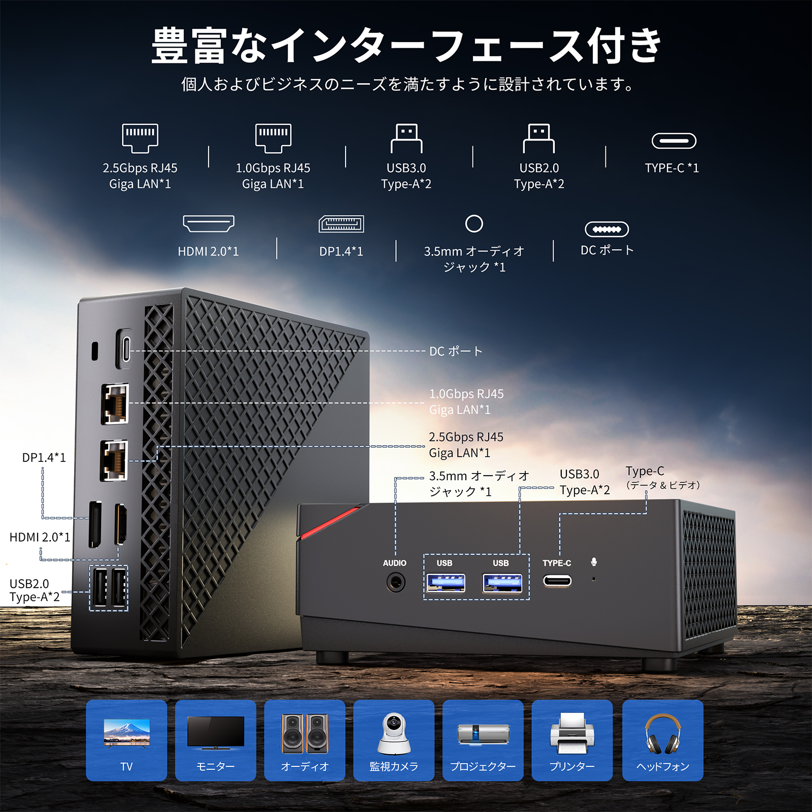 Nipogi ゲーミング AMD Ryzen7 5700U ミニpc 新版小型ゲーミングpc