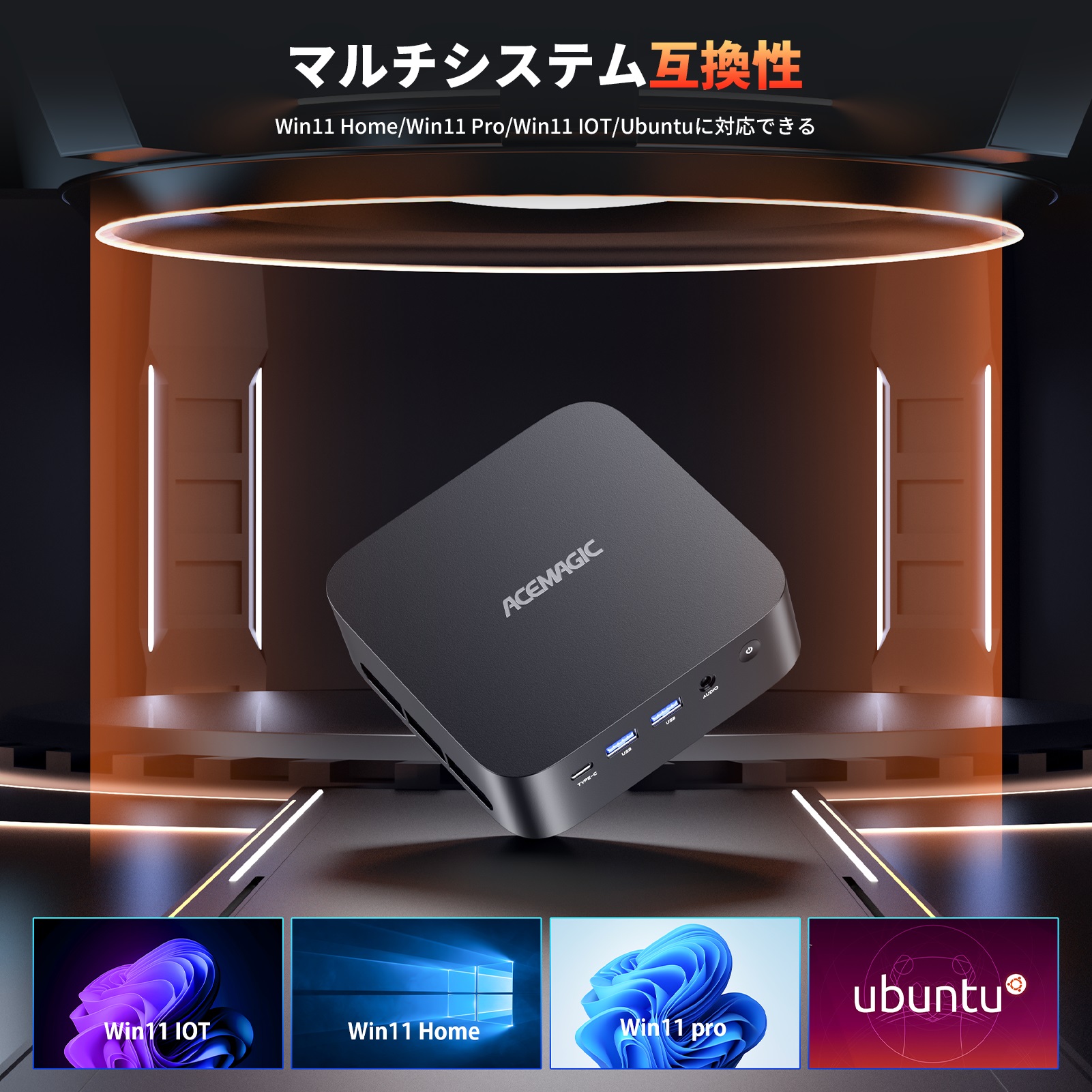 2025年最新 ミニpc AMD R5 7430U【16GB DDR4 512SSD M.2 SSD