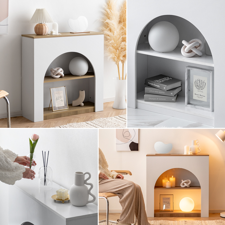 マントルピース 収納 韓国 シェルフ アーチ 収納棚 ラック