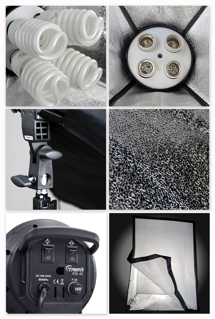 撮影照明 撮影機材 8灯 スタジオライト ソフトボックス付 led スタンド