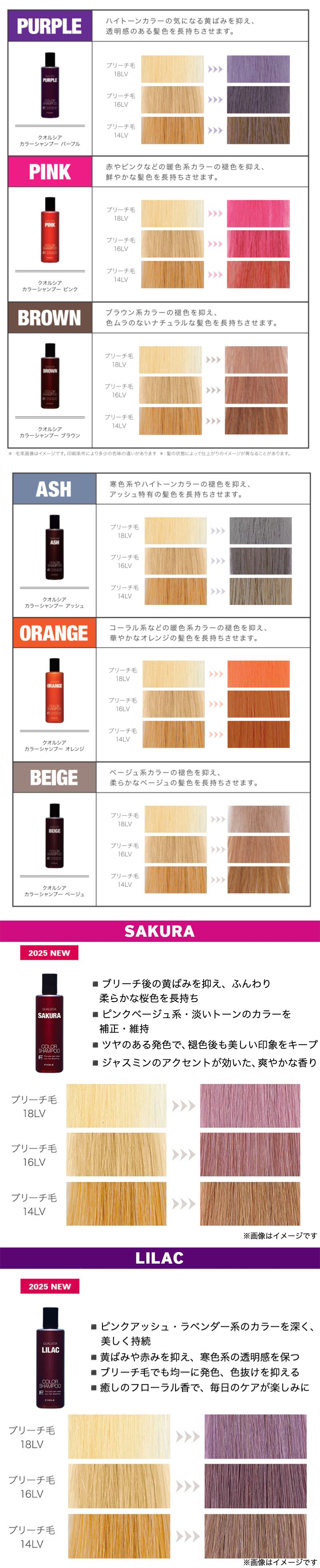 FIOLE（フィヨーレ） クオルシア カラーシャンプー 250mL［全8種