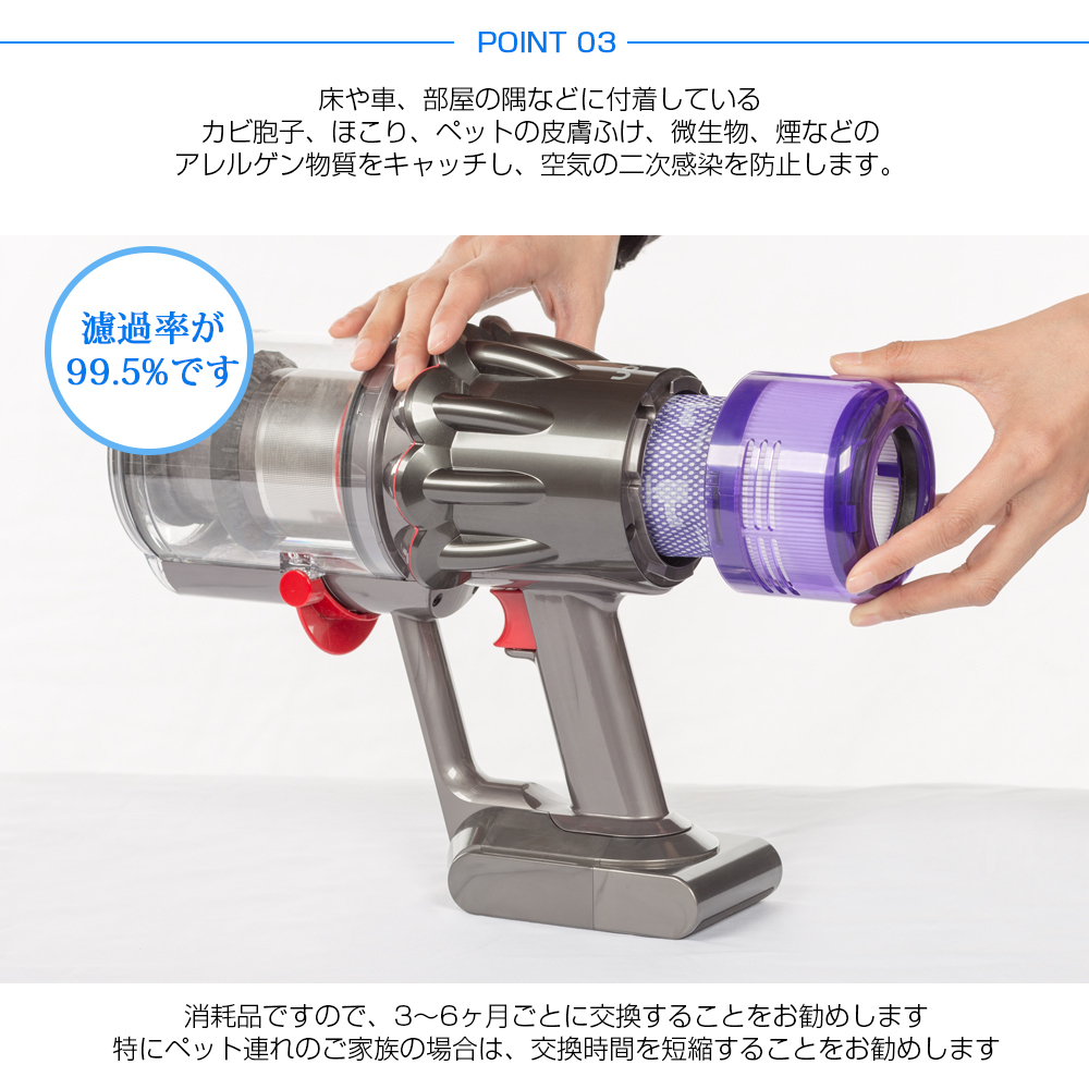 ダイソン掃除機フィルター Digital Slim シリーズ SV18 プレフィルター