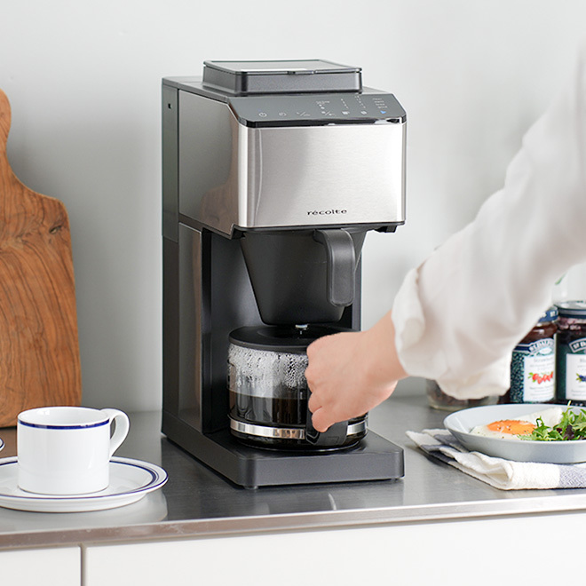 recolte（レコルト） 選べる2大特典 コーン式ミル付き全自動コーヒー
