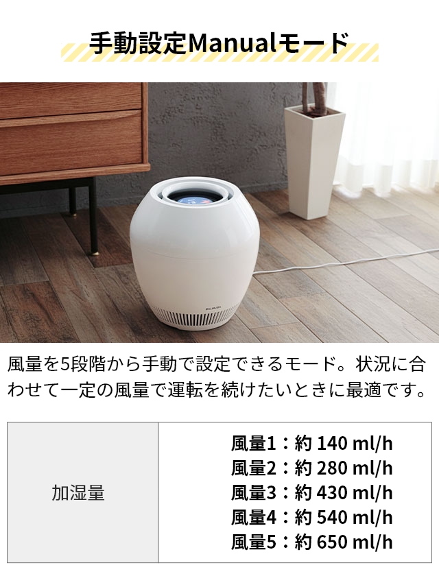 BALMUDA（バルミューダ） 加湿器 レイン BALMUDA Rain AHM01JP-WH 気化